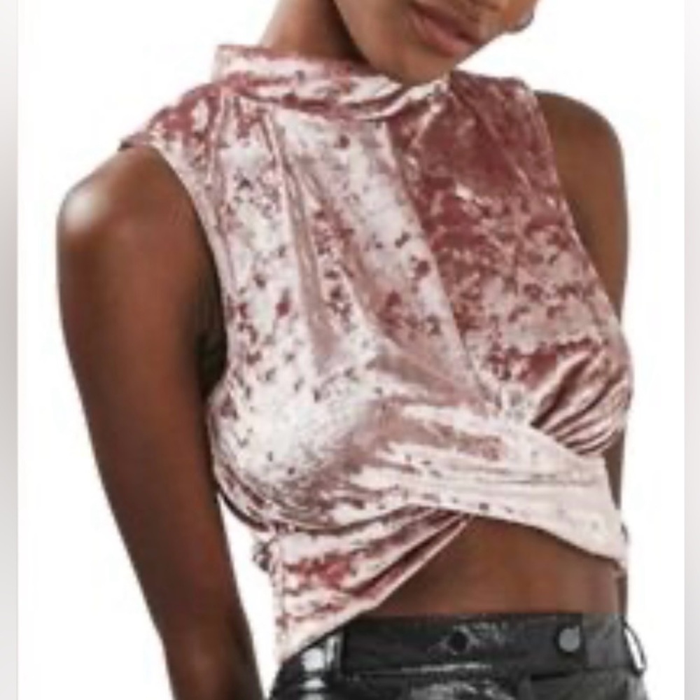 Topshop womens ribbed crop top